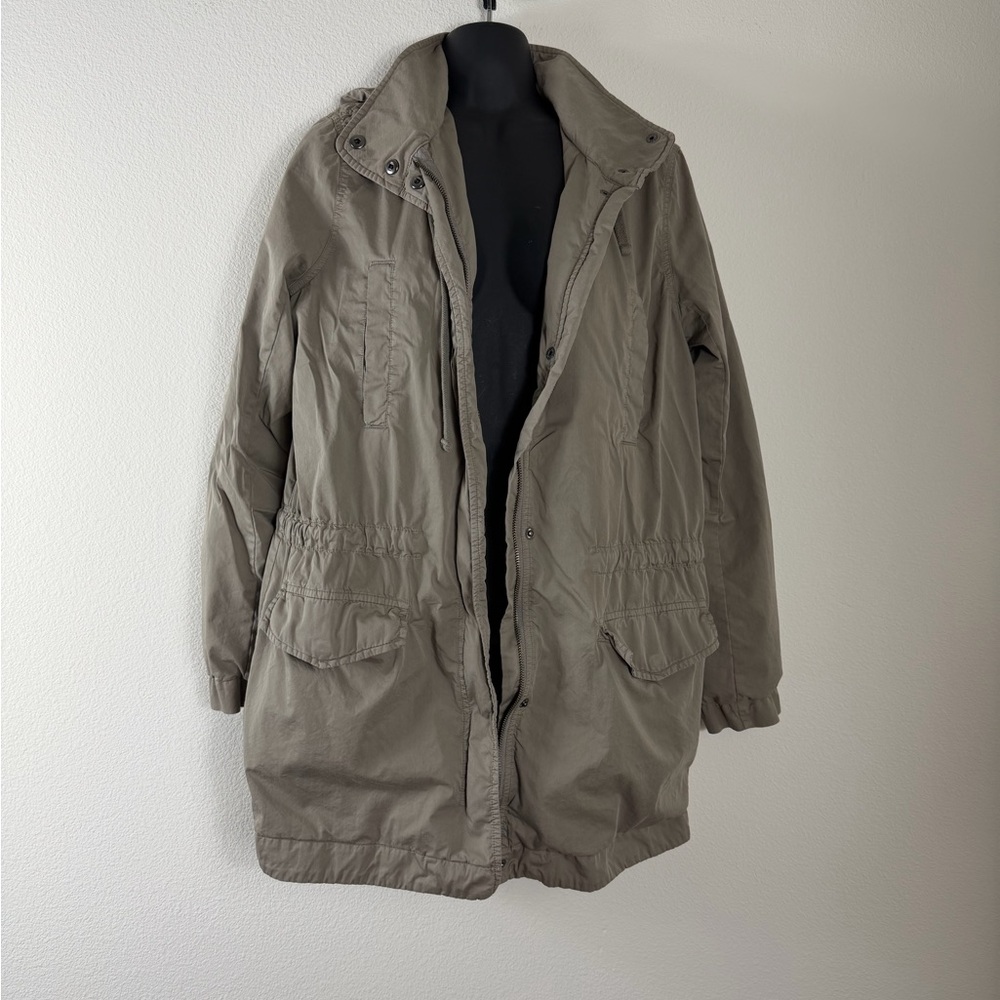 James Perse Khaki olive green parka Utility Jacket - Picture 2 of 7